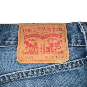 Levis 559 Denim Blue Jeans Men 39x32 Straight